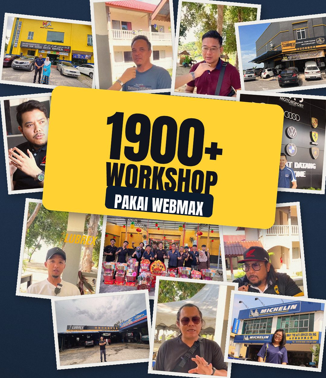 Kolaj boss workshop dan kedai sebenar yang pakai WebMax, 1900+ pengguna